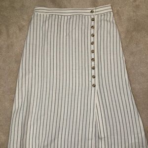 Madewell Striped Midi Skirt